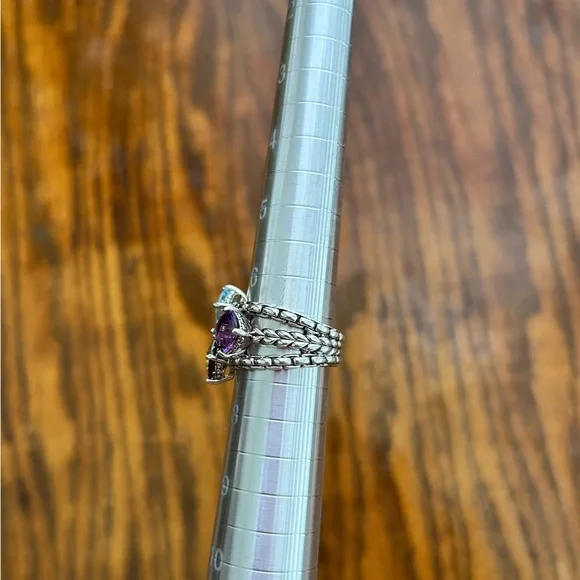 Jai Sterling Sliver Multi-Stone Ring - Picture 4 of 6